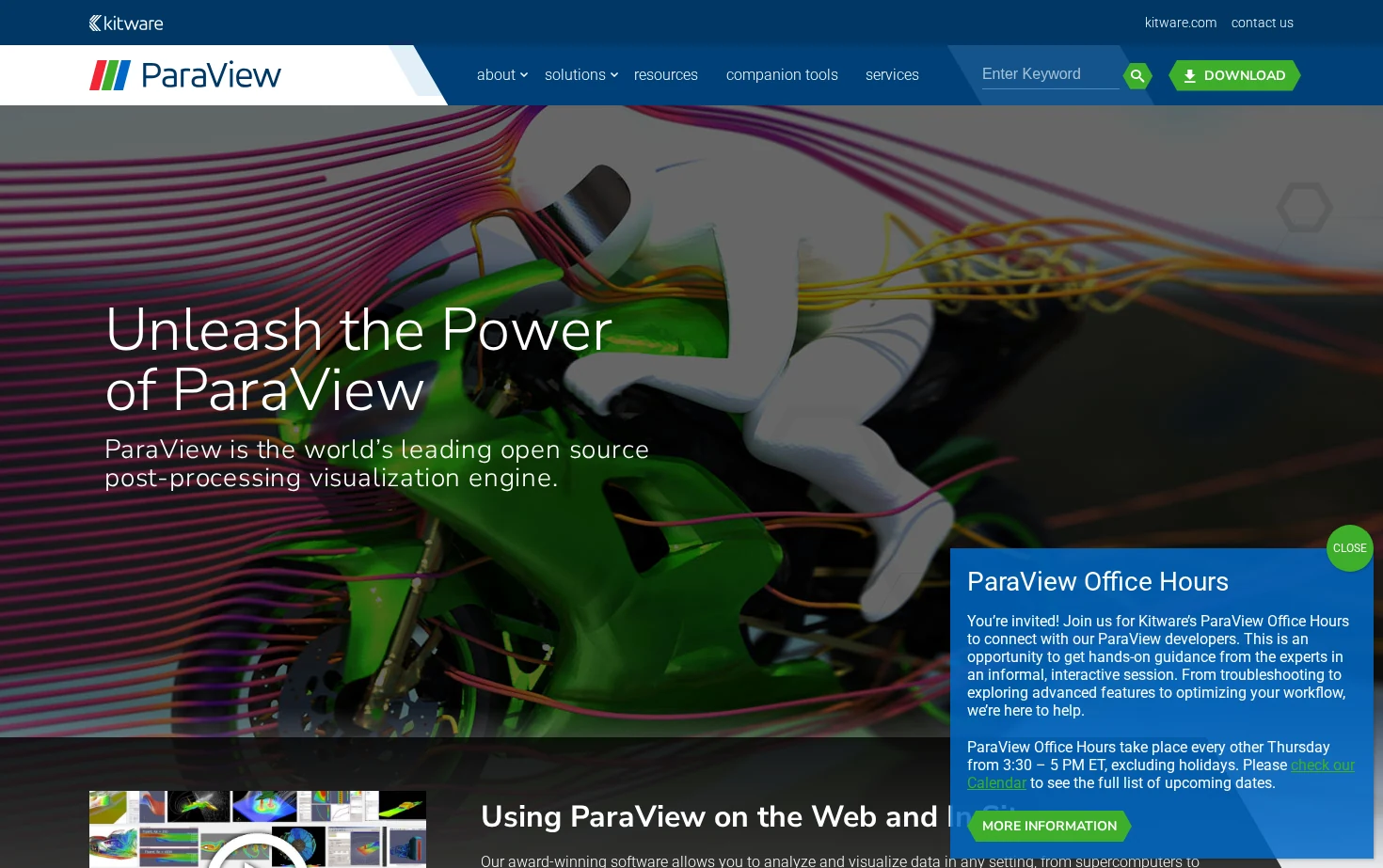ParaView 页面快照
